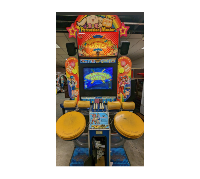 IGS Percussion Master Arcade Machine for sale HIT THE DRUMS! COIN